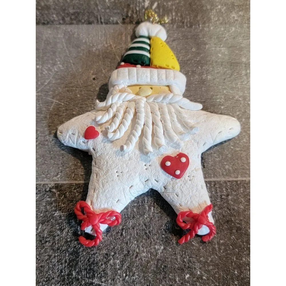 Sugar cookie Santa Claus full heart‎ ornament Xmas Decor figure